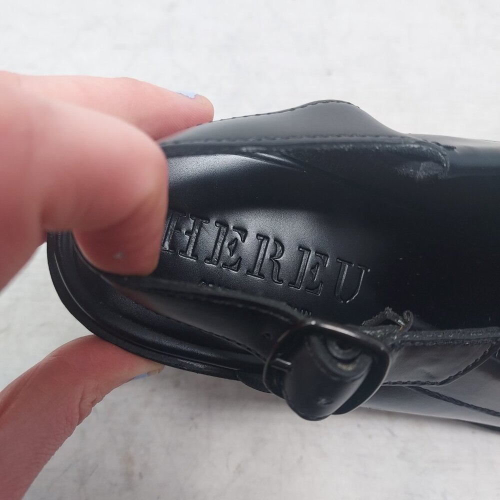 Black Leather Mules - Picture 6 of 12